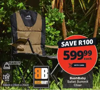 Checkers BushBaby Safari Summit Chair offer