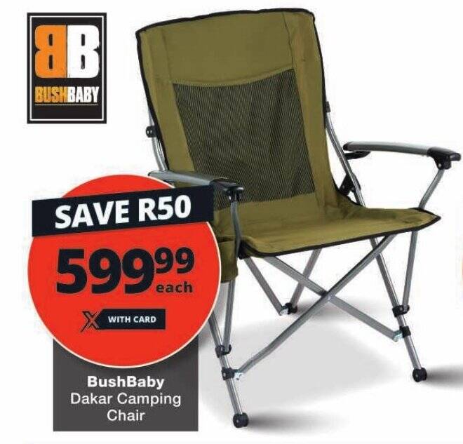 BushBaby Dakar Camping Chair offer at Checkers