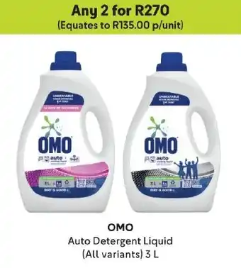 Makro OMO Auto Detergent Liquid (All variants) 3 L offer