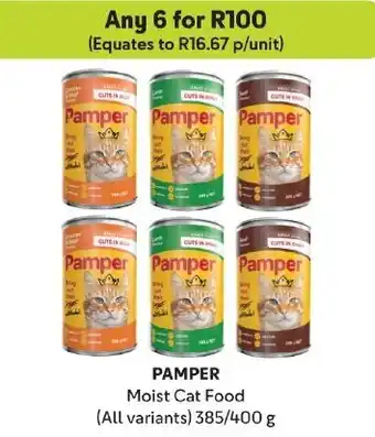 Makro Pamper Moist Cat Food (All variants) 385/400 g offer