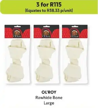 Makro OL'ROY Rawhide Bone Large offer