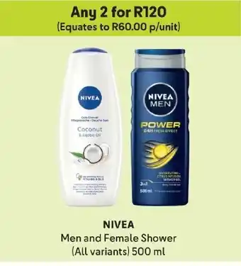 Makro NIVEA Men and Female Shower (All variants) 500 ml offer