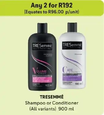 Makro TRESEMMÉ Shampoo or Conditioner (All variants) 900 ml offer