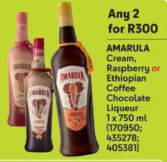 Makro Amarula Cream, Raspberry or Ethiopian Coffee Chocolate Liqueur 1x750ml offer