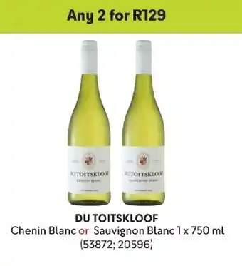 Makro DU TOITSKLOOF Chenin Blanc or Sauvignon Blanc 1 x 750 ml (53872; 20596) offer