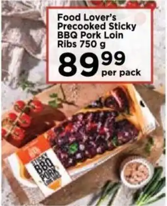 Food Lover's Market Food Lover's Precooked Sticky BBQ Pork Loin Ribs 750g offer