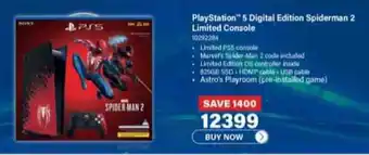 Incredible Connection PlayStation 5 Digital Edition Spiderman 2 Limited Console offer