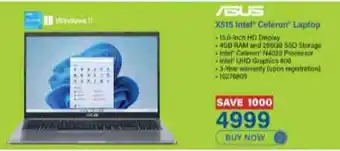 Incredible Connection ASUS X515 Intel Celeron Laptop offer