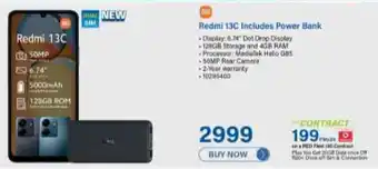 Incredible Connection Redmi 13C Includes Power Bank offer
