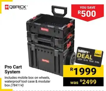 Builders Warehouse QBRICK Pro Cart System offer