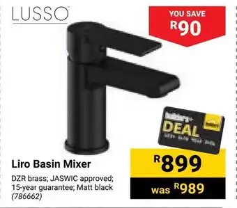Builders Warehouse Liro Basin Mixer offer