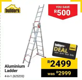 Builders Warehouse Aluminium Ladder 4-in-1 offer