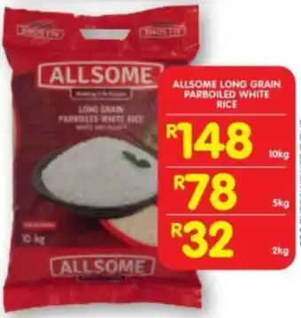Shoprite ALLSOME LONG GRAIN PARBOILED WHITE RICE offer