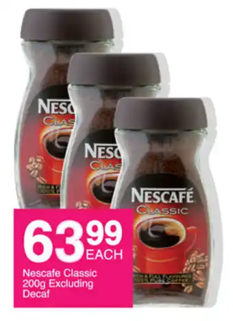 Save Nescafé Classic 200g Excluding Decaf offer