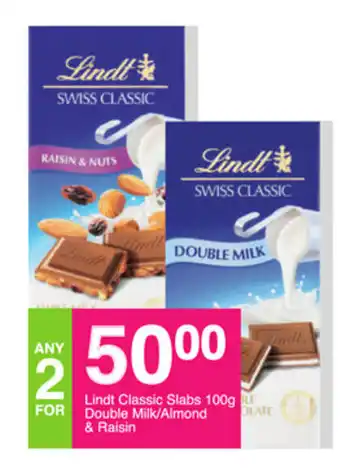 Save Lindt Classic Slabs 100g offer