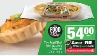 The Food Stall Mini Quiche's Assorted 2's x 140g