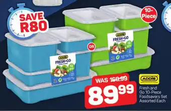 Pick n Pay ADDIS Fresh and Go 10-Piece Foodsavers Set Assorted Each offer