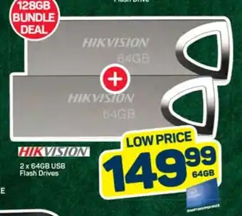 Pick n Pay HIKVISION 2 x 64GB USB Flash Drives offer
