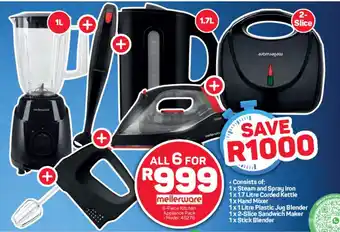 Pick n Pay Hypermarket mellerware 6-Piece Kitchen Appliance Pack offer