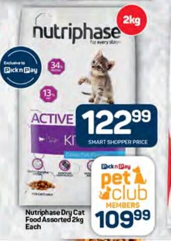 Nutriphase Cat Food Assorted 2kg each offer at Pick n Pay