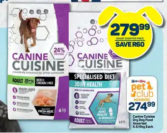 Canine Cuisine Dry Dog Food Assorted 5.5/6kg Each