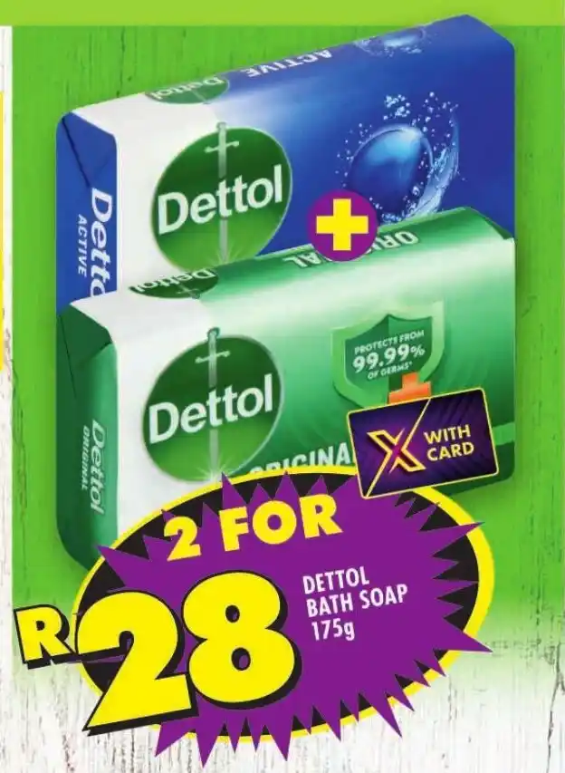 DETTOL BATH SOAP 175g offer at Shoprite