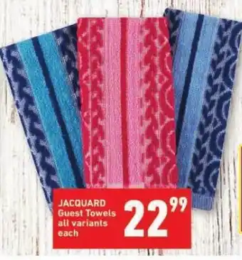 Shoprite JACQUARD Guest Towels all variants each offer