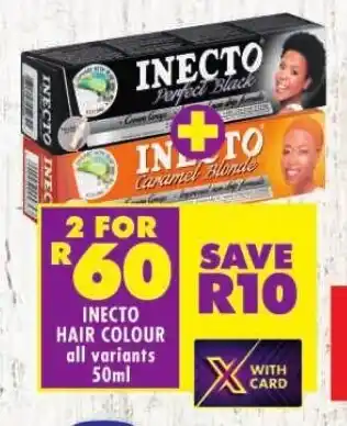 Shoprite INECTO HAIR COLOUR all variants 50ml offer