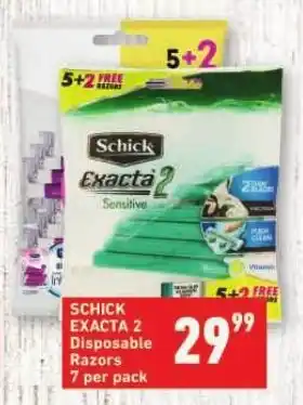 Shoprite SCHICK EXACTA 2 Disposable Razors 7 per pack offer