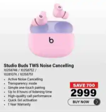 Incredible Connection Studio Buds TWS Noise Cancelling offer
