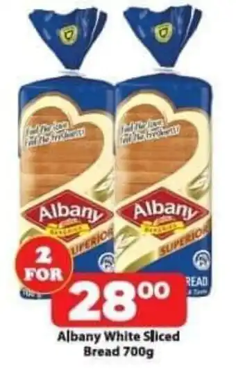 Check Save Albany White Sliced Bread 700g offer