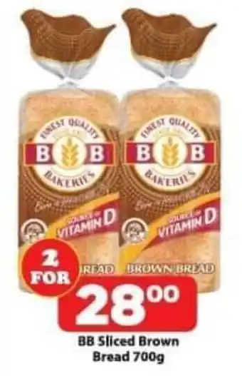 Check Save BB Sliced Brown Bread 700g offer
