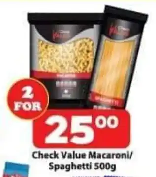 Check Save Check Value Macaroni/ Spaghetti 500g offer
