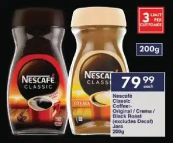 President Hyper Nescafé Classic Coffee Original/ Crema/ Black Roast Jars 200g offer