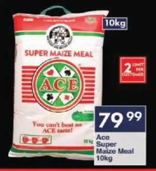 Ace Super Maize Meal 10kg offer at President Hyper