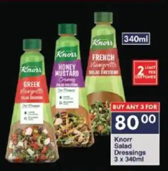 President Hyper Knorr Salad Dressings 3 x 340ml offer