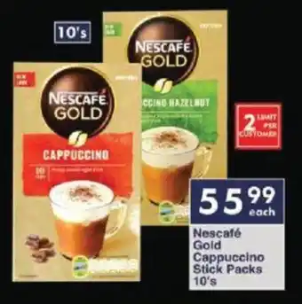 President Hyper Nescafé Gold Cappuccino Stick Packs 10's offer