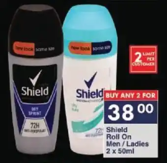 President Hyper Shield Roll On Men/ Ladies 2 x 50ml offer