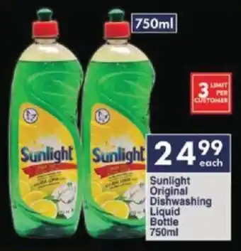 President Hyper Sunlight Original Dishwashing Liquid Bottle 750ml offer