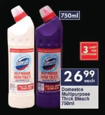 President Hyper Domestos Multipurpose Thick Bleach 750ml offer