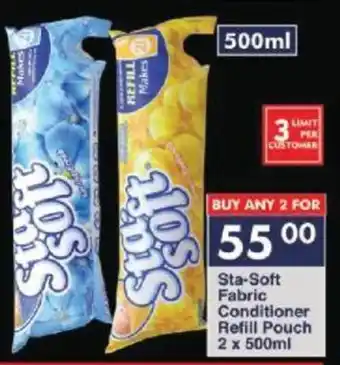 President Hyper Sta-Soft Fabric Conditioner Refill Pouch 2 x 500ml offer