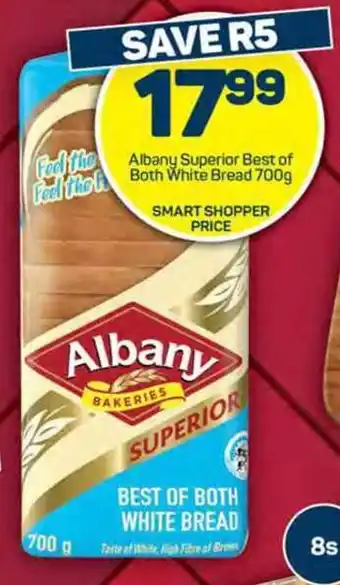 Pick n Pay Hypermarket Albany Superior Best of Both White Bread 700g offer