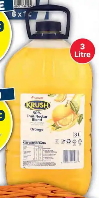 Pick n Pay Hypermarket Clover Krush Fruit Nectar Blend Assorted 3 Litre Each offer