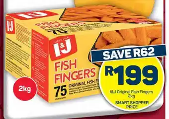 Pick n Pay Hypermarket I&J Original Fish Fingers 2kg offer
