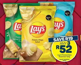 Pick n Pay Hypermarket Lay's Potato Chips Assorted 120g offer