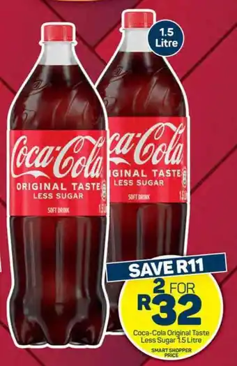 Pick n Pay Hypermarket Coca-Cola Original Taste Less Sugar 1.5 Litre offer