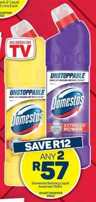 Pick n Pay Hypermarket Domestos Sanitary Liquid Assorted 750ml offer