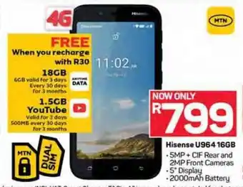 Pick n Pay Hypermarket Hisense U964 16GB offer
