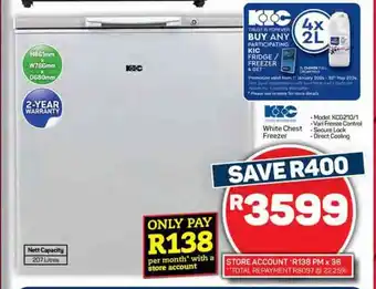 Pick n Pay Hypermarket KIC White Chest Freezer offer