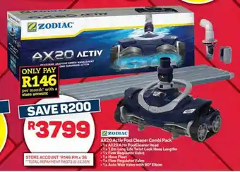 Pick n Pay Hypermarket ZODIAC AX20 Activ Pool Cleaner Combi Pack offer